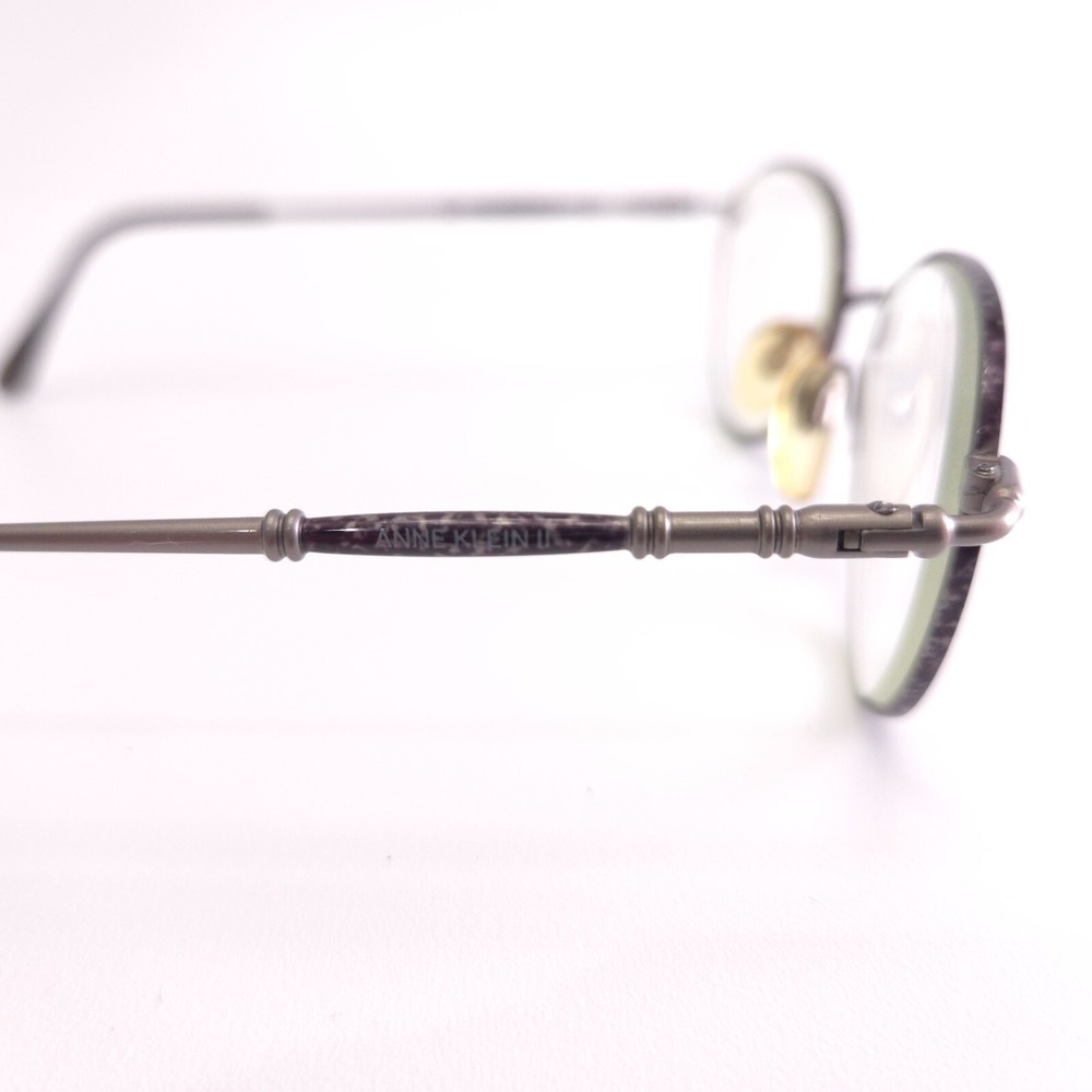 Anne Klein II 6003 K1054 Silver Violet Purple Metal Glasses Frames 50-19-135 - Picture 4 of 16
